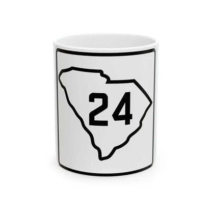 SC-24 1926 (South Carolina) (Road Sign) White Coffee Mug 11oz - Go Mug Yourself