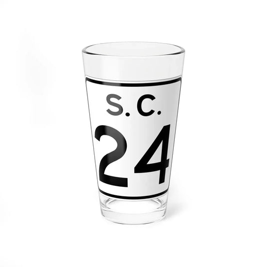 SC-24 (South Carolina) (Road Sign) Pint Glass 16oz 16oz - Go Mug Yourself