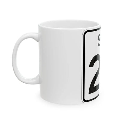 SC-24 (South Carolina) (Road Sign) White Coffee Mug - Go Mug Yourself