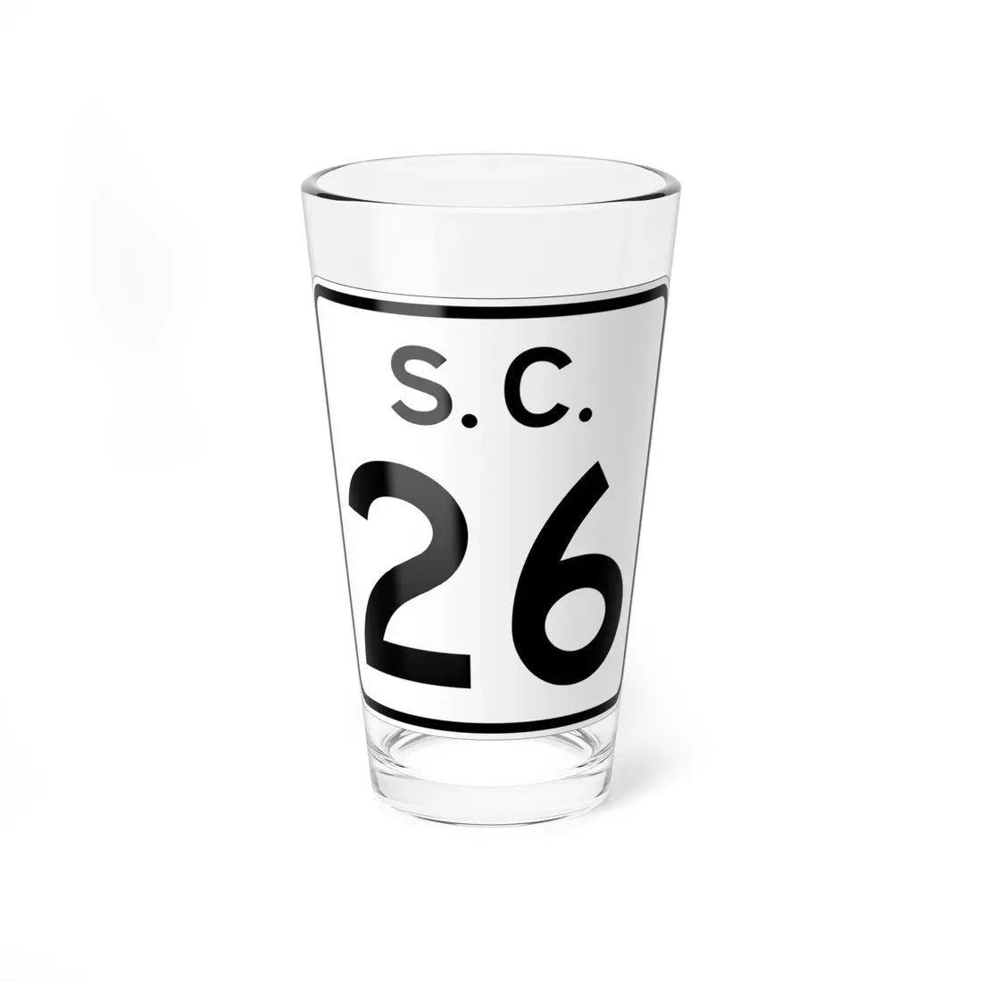 SC-26 (South Carolina) (Road Sign) Pint Glass 16oz 16oz - Go Mug Yourself