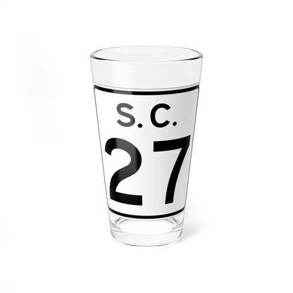 SC-27 (South Carolina) (Road Sign) Pint Glass 16oz 16oz - Go Mug Yourself