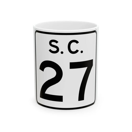 SC-27 (South Carolina) (Road Sign) White Coffee Mug 11oz - Go Mug Yourself