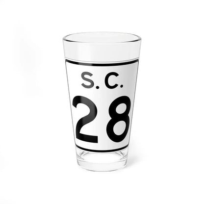 SC-28 (South Carolina) (Road Sign) Pint Glass 16oz 16oz - Go Mug Yourself