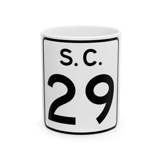 SC-29 (South Carolina) (Road Sign) White Coffee Mug 11oz - Go Mug Yourself