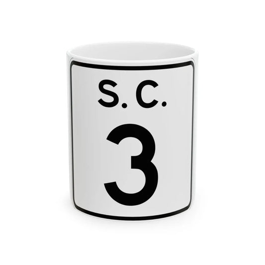 SC-3 (South Carolina) (Road Sign) White Coffee Mug 11oz - Go Mug Yourself