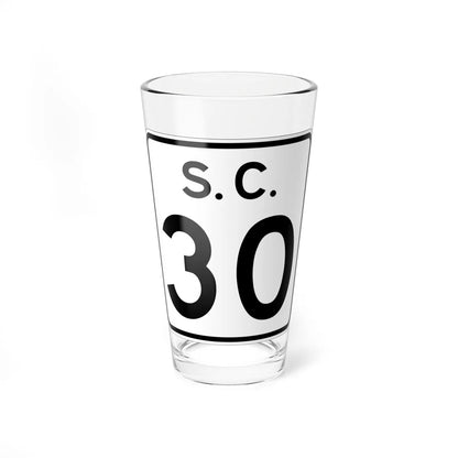 SC-30 (South Carolina) (Road Sign) Pint Glass 16oz 16oz - Go Mug Yourself