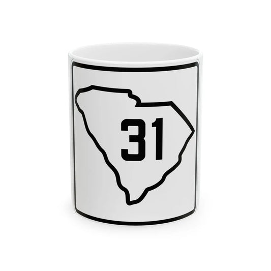 SC-31 1926 (South Carolina) (Road Sign) White Coffee Mug 11oz - Go Mug Yourself