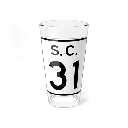 SC-31 (South Carolina) (Road Sign) Pint Glass 16oz 16oz - Go Mug Yourself