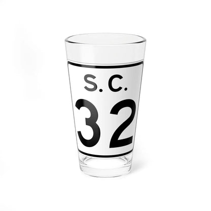 SC-32 (South Carolina) (Road Sign) Pint Glass 16oz 16oz - Go Mug Yourself