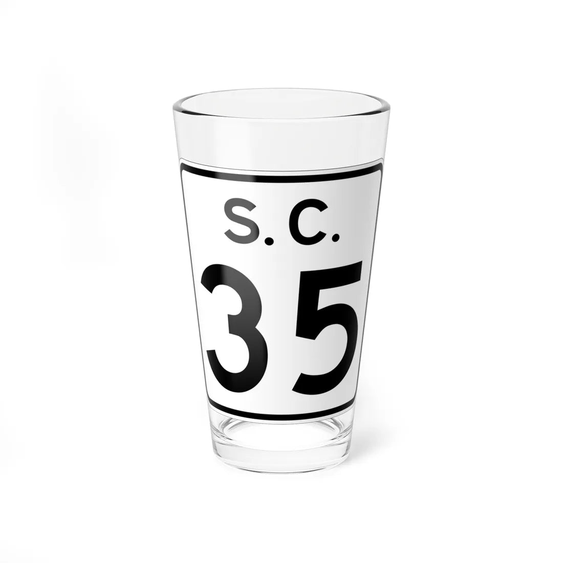 SC-35 (South Carolina) (Road Sign) Pint Glass 16oz 16oz - Go Mug Yourself