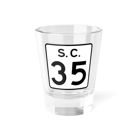 SC-35 (South Carolina) (Road Sign) Shot Glass 1.5oz 1.5oz - Go Mug Yourself