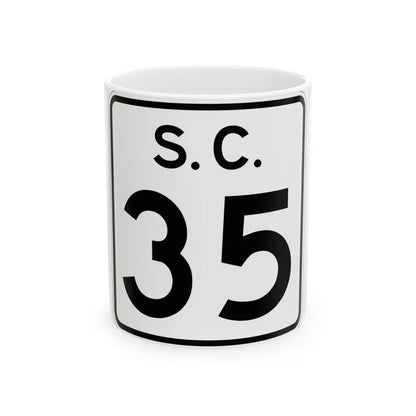SC-35 (South Carolina) (Road Sign) White Coffee Mug 11oz - Go Mug Yourself
