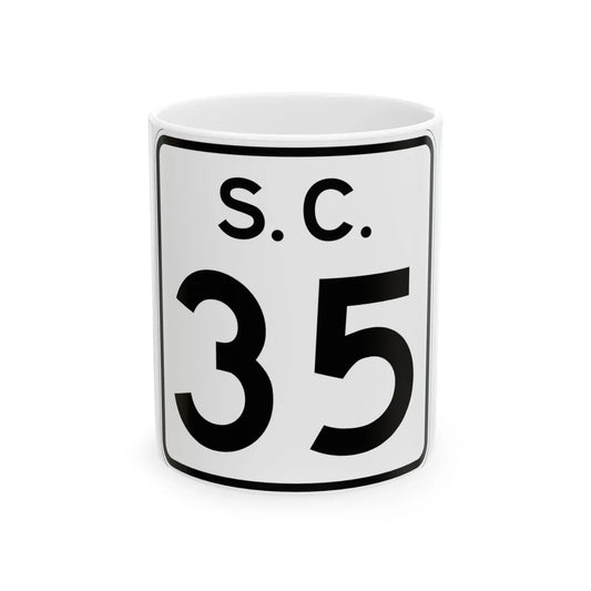 SC-35 (South Carolina) (Road Sign) White Coffee Mug 11oz - Go Mug Yourself