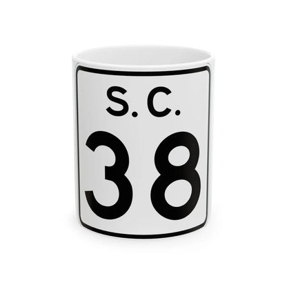 SC-38 (South Carolina) (Road Sign) White Coffee Mug 11oz - Go Mug Yourself