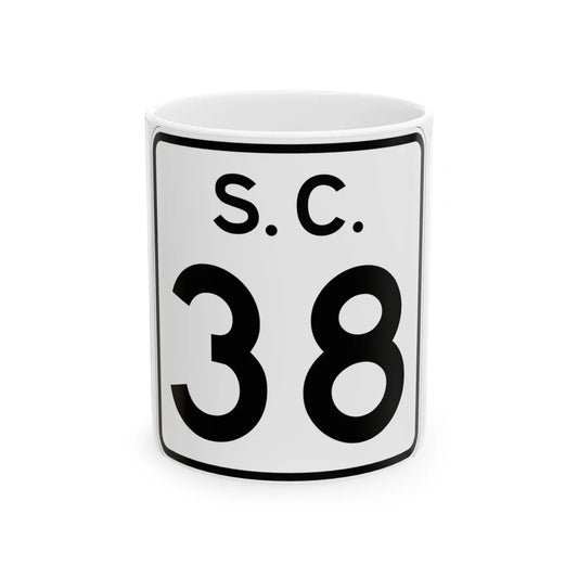 SC-38 (South Carolina) (Road Sign) White Coffee Mug 11oz - Go Mug Yourself