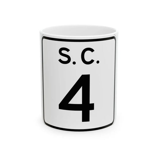 SC-4 (South Carolina) (Road Sign) White Coffee Mug 11oz - Go Mug Yourself
