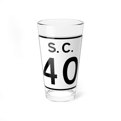 SC-40 (South Carolina) (Road Sign) Pint Glass 16oz 16oz - Go Mug Yourself
