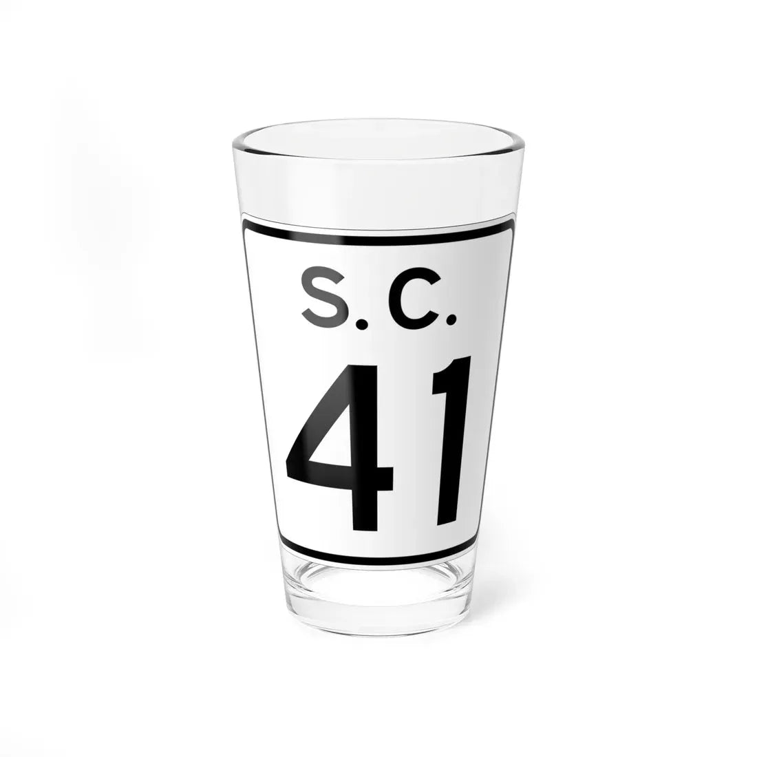 SC-41 (South Carolina) (Road Sign) Pint Glass 16oz 16oz - Go Mug Yourself