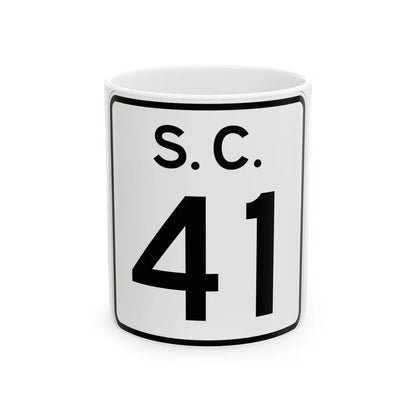 SC-41 (South Carolina) (Road Sign) White Coffee Mug 11oz - Go Mug Yourself