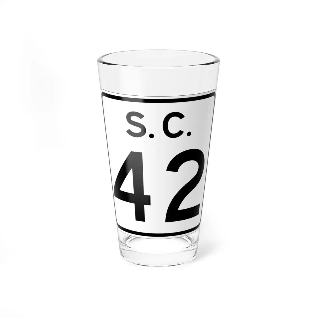 SC-42 (South Carolina) (Road Sign) Pint Glass 16oz 16oz - Go Mug Yourself