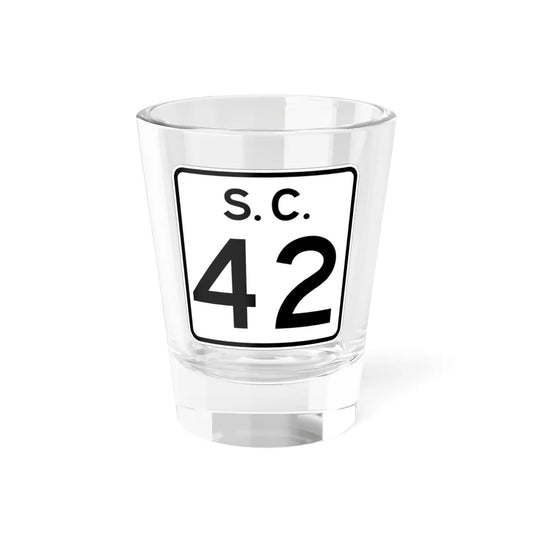 SC-42 (South Carolina) (Road Sign) Shot Glass 1.5oz 1.5oz - Go Mug Yourself