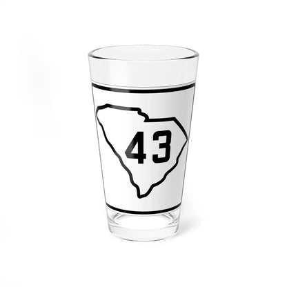 SC-43 1926 (South Carolina) (Road Sign) Pint Glass 16oz 16oz - Go Mug Yourself