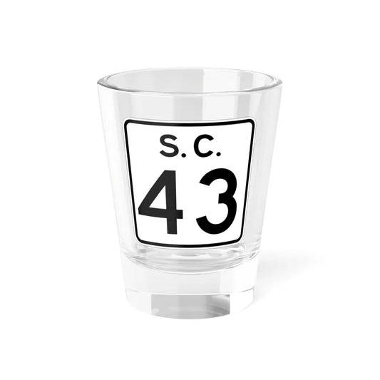 SC-43 (South Carolina) (Road Sign) Shot Glass 1.5oz 1.5oz - Go Mug Yourself