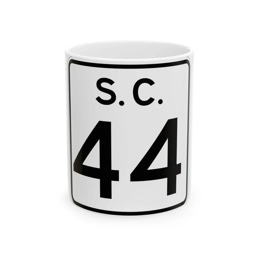 SC-44 (South Carolina) (Road Sign) White Coffee Mug 11oz - Go Mug Yourself
