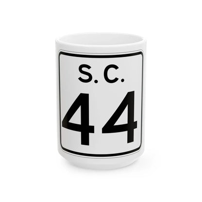 SC-44 (South Carolina) (Road Sign) White Coffee Mug 15oz - Go Mug Yourself