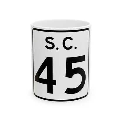 SC-45 (South Carolina) (Road Sign) White Coffee Mug 11oz - Go Mug Yourself
