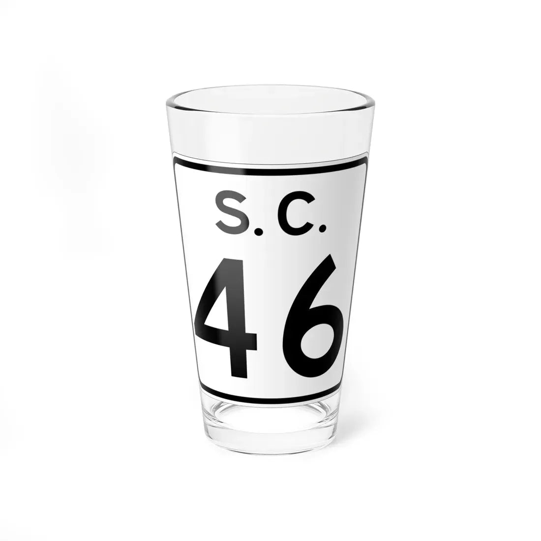 SC-46 (South Carolina) (Road Sign) Pint Glass 16oz 16oz - Go Mug Yourself