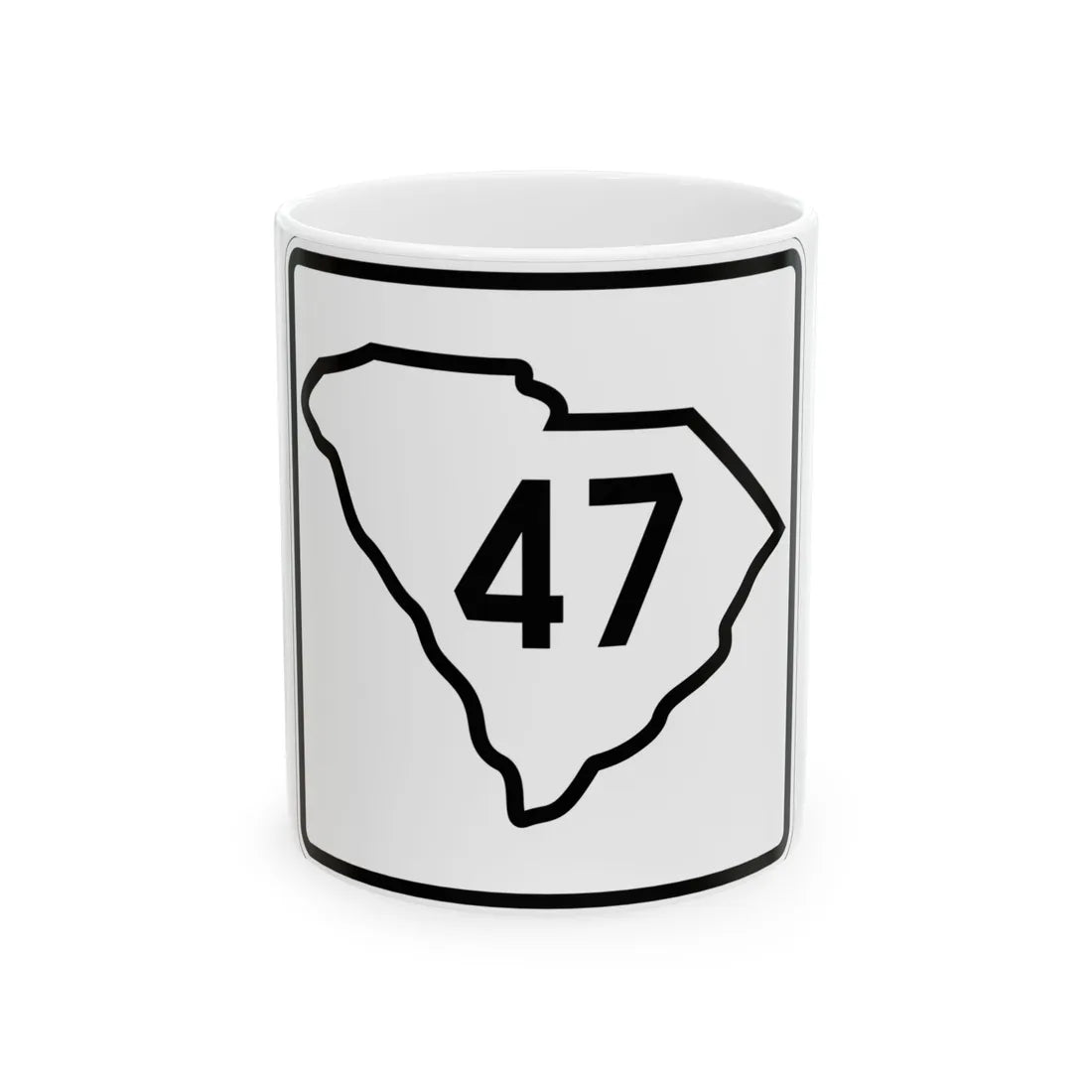 SC-47 1926 (South Carolina) (Road Sign) White Coffee Mug 11oz - Go Mug Yourself