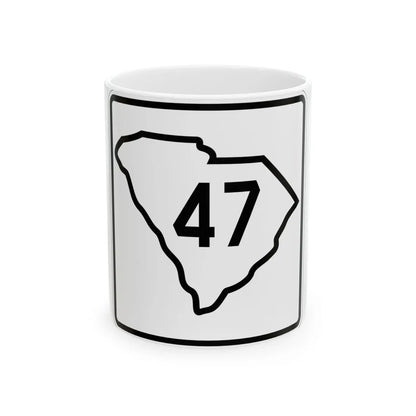 SC-47 1926 (South Carolina) (Road Sign) White Coffee Mug 11oz - Go Mug Yourself