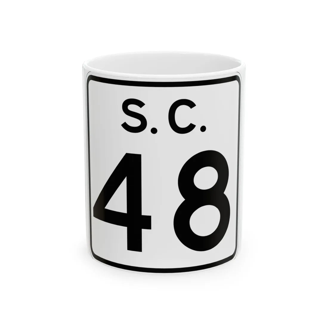SC-48 (South Carolina) (Road Sign) White Coffee Mug 11oz - Go Mug Yourself