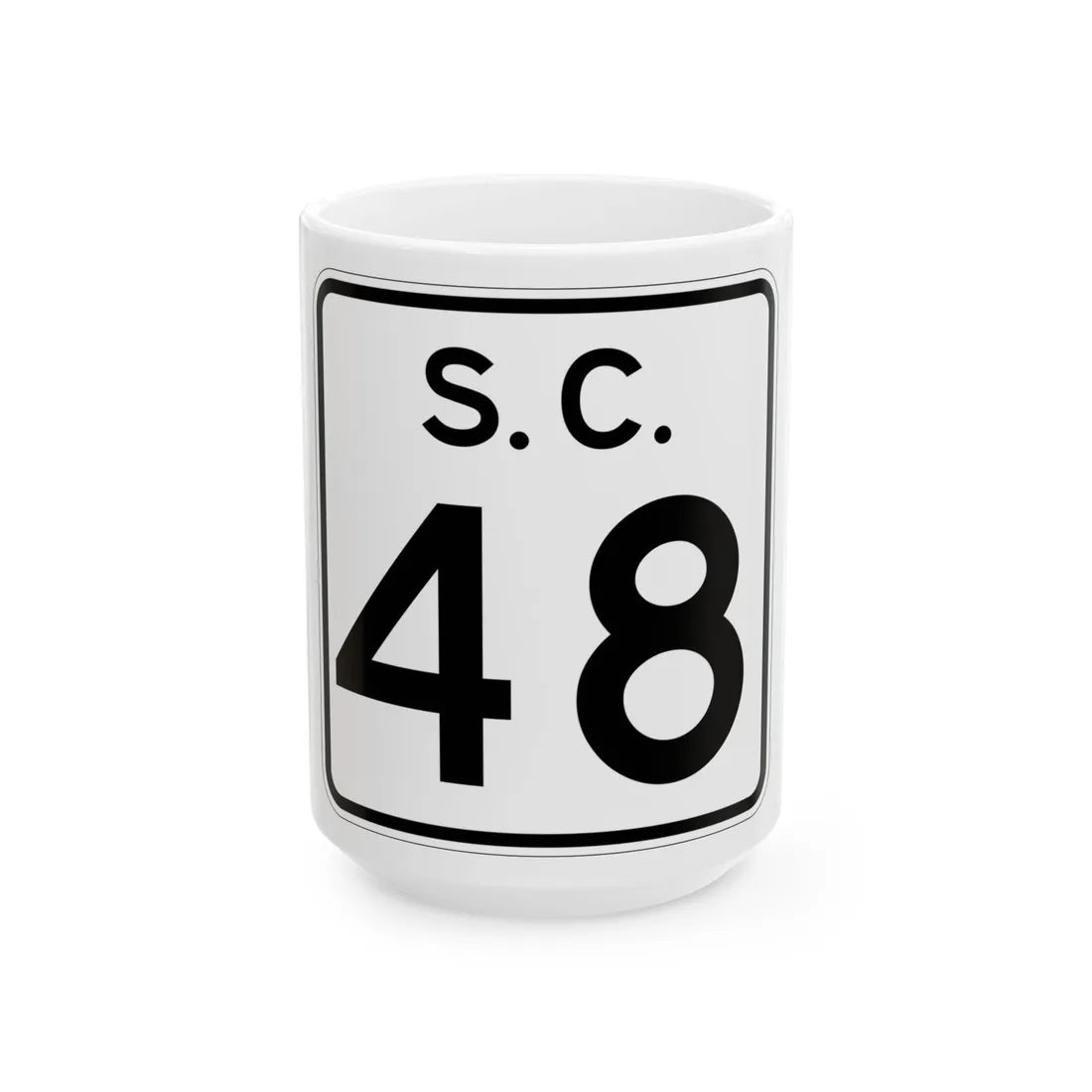 SC-48 (South Carolina) (Road Sign) White Coffee Mug 15oz - Go Mug Yourself