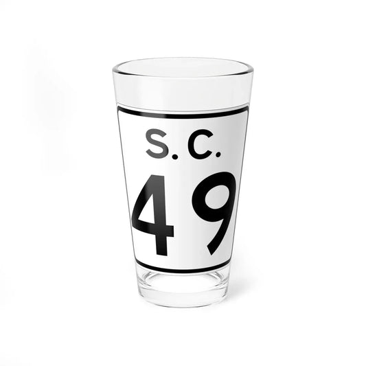 SC-49 (South Carolina) (Road Sign) Pint Glass 16oz 16oz - Go Mug Yourself