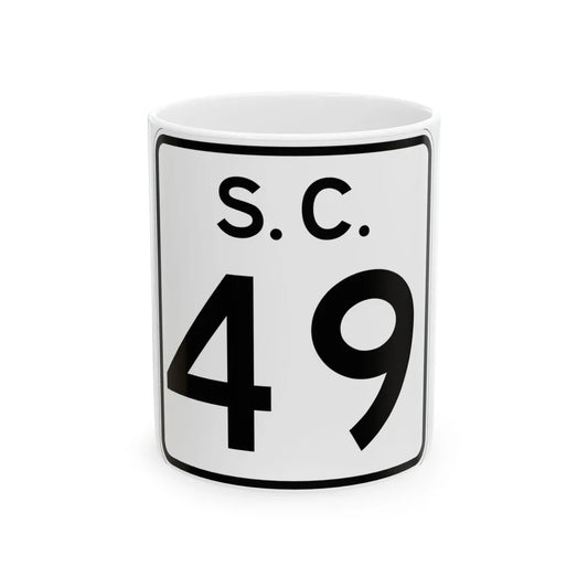 SC-49 (South Carolina) (Road Sign) White Coffee Mug 11oz - Go Mug Yourself