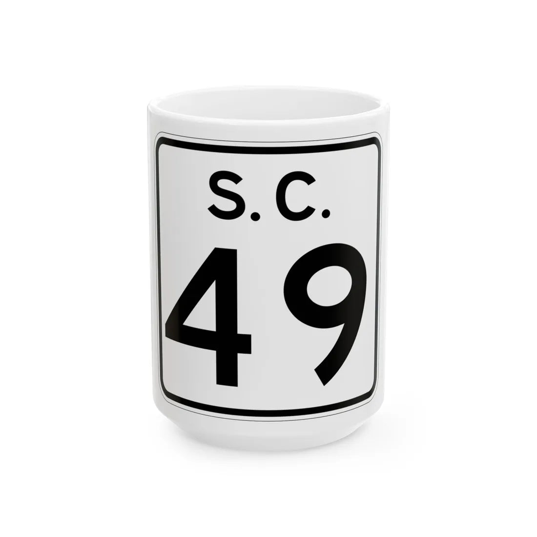 SC-49 (South Carolina) (Road Sign) White Coffee Mug 15oz - Go Mug Yourself