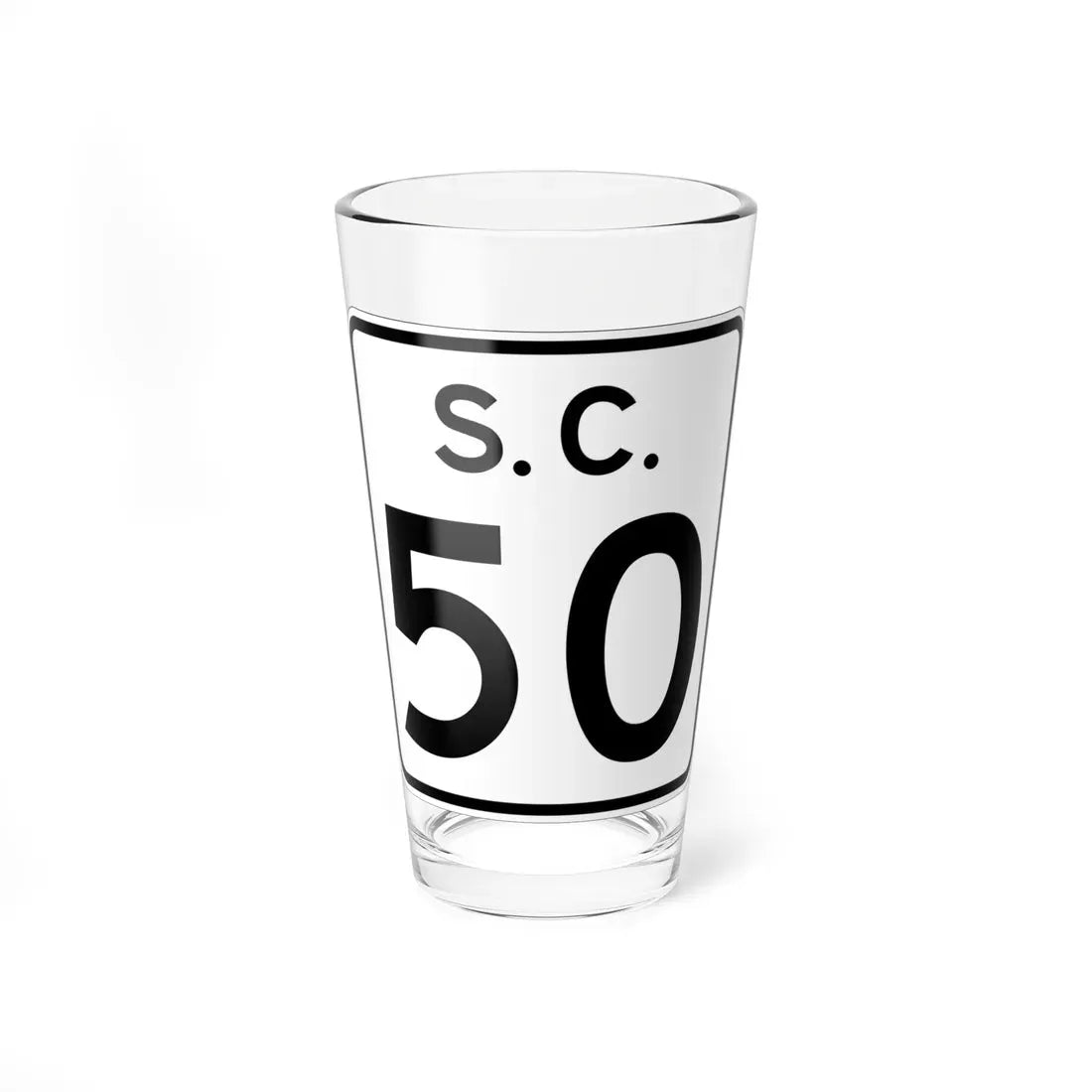 SC-50 (South Carolina) (Road Sign) Pint Glass 16oz 16oz - Go Mug Yourself