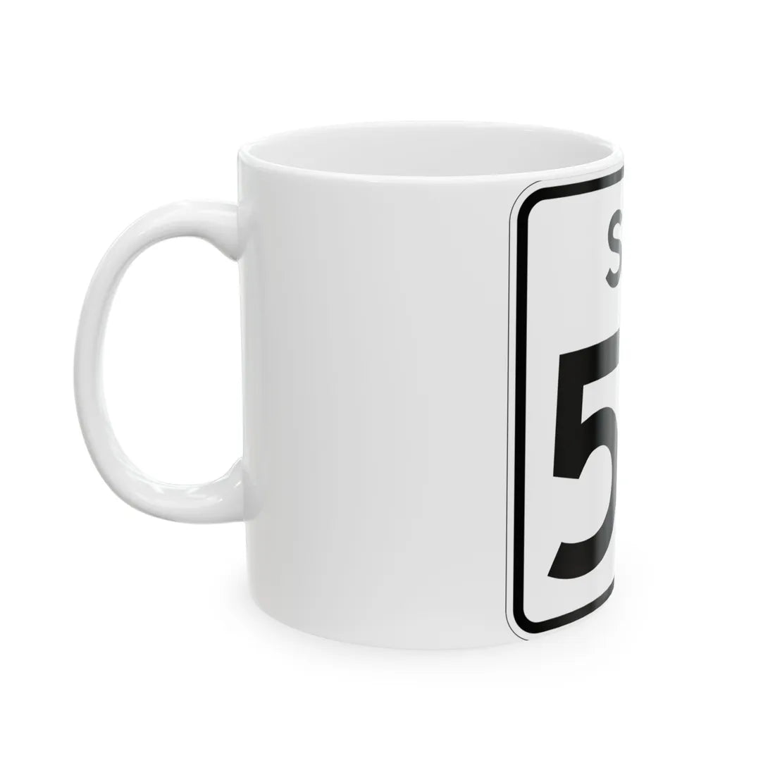 SC-50 (South Carolina) (Road Sign) White Coffee Mug - Go Mug Yourself