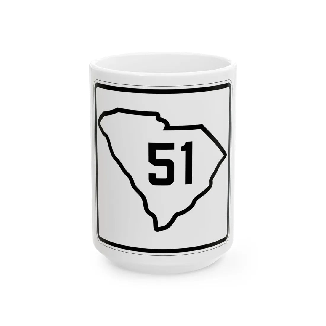 SC-51 1926 (South Carolina) (Road Sign) White Coffee Mug 15oz - Go Mug Yourself
