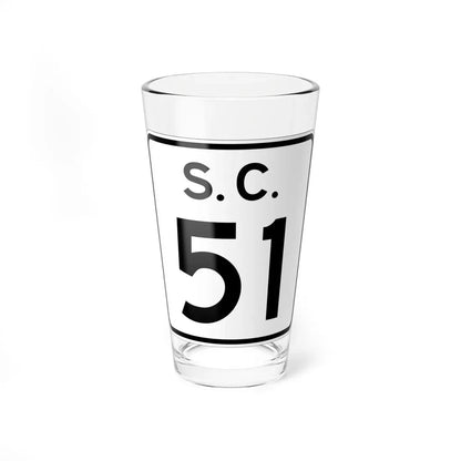 SC-51 (South Carolina) (Road Sign) Pint Glass 16oz 16oz - Go Mug Yourself