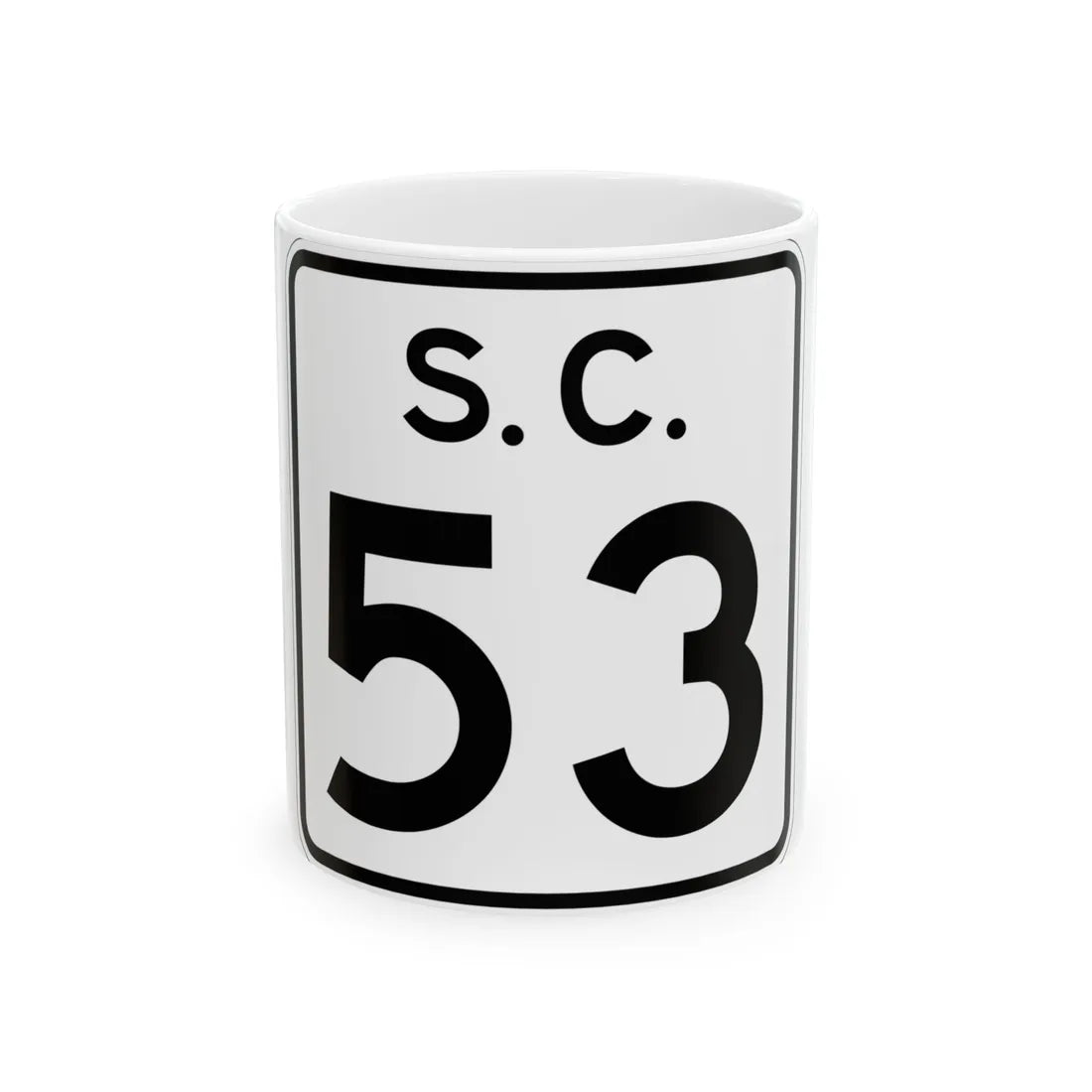 SC-53 (South Carolina) (Road Sign) White Coffee Mug 11oz - Go Mug Yourself