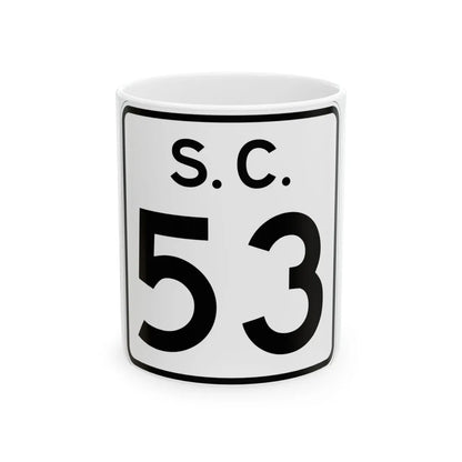 SC-53 (South Carolina) (Road Sign) White Coffee Mug 11oz - Go Mug Yourself