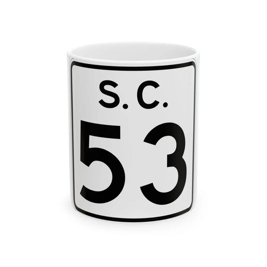SC-53 (South Carolina) (Road Sign) White Coffee Mug 11oz - Go Mug Yourself