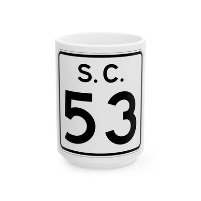 SC-53 (South Carolina) (Road Sign) White Coffee Mug 15oz - Go Mug Yourself