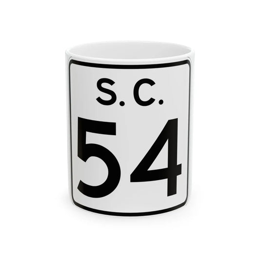 SC-54 (South Carolina) (Road Sign) White Coffee Mug 11oz - Go Mug Yourself