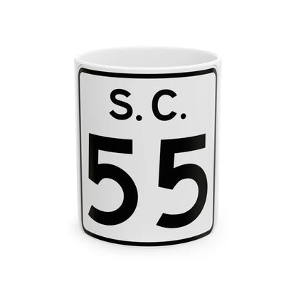 SC-55 (South Carolina) (Road Sign) White Coffee Mug 11oz - Go Mug Yourself