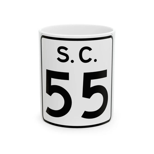 SC-55 (South Carolina) (Road Sign) White Coffee Mug 11oz - Go Mug Yourself