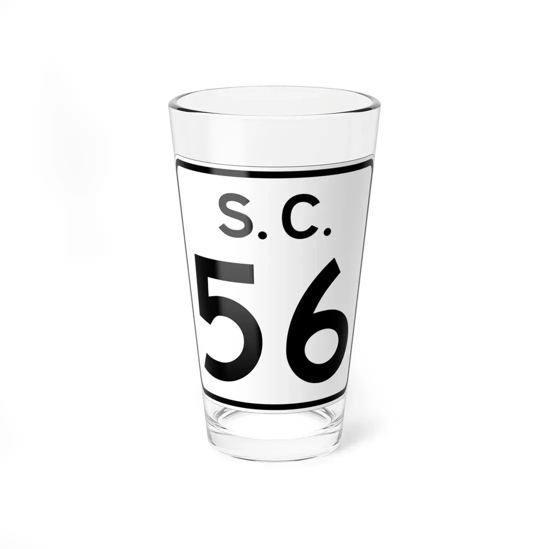 SC-56 (South Carolina) (Road Sign) Pint Glass 16oz 16oz - Go Mug Yourself